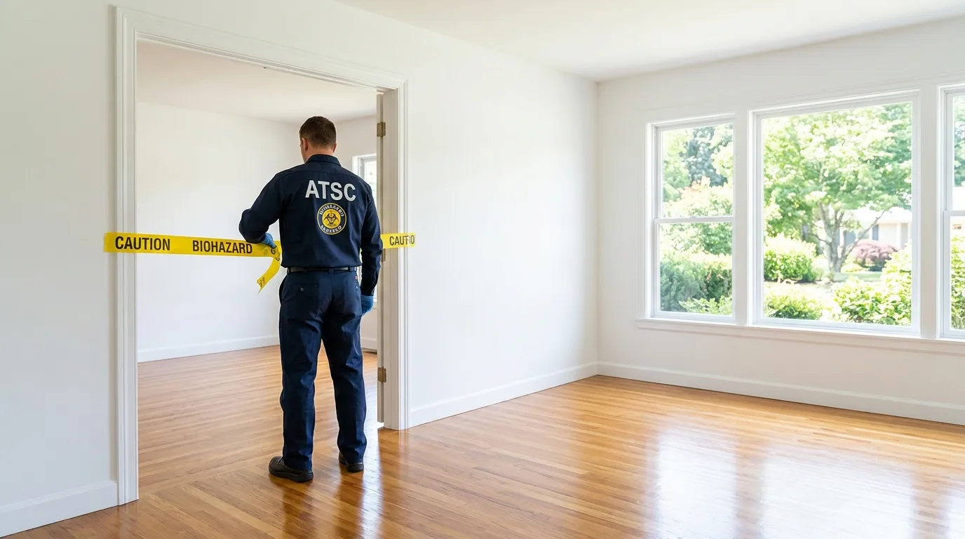 Certified biohazard cleanup crew performing Trauma Scene Cleanup in Fernley